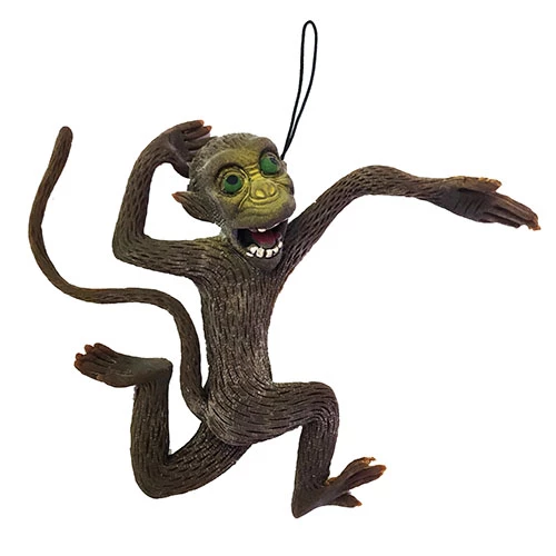 Kahve Renk Yumuşak Plastik Şaka Şempanze Maymun Anahtarlık Şaka Malzemesi ürün görseli 1