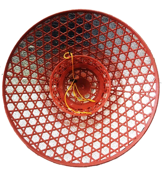 Parti Kareli Desen Saten Kaplama Krem Siyah Vietnam Şapkası - Resim 2