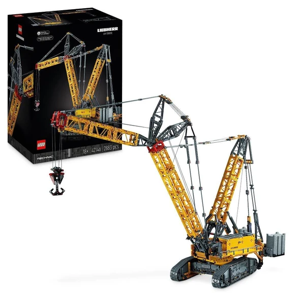 LEGO Technic Liebherr Paletli Vinç Lr 13000 42146,Çalışan Bir Vinç İçeren Yaratıcı Oyuncak Yapım Seti (2883 Parça)