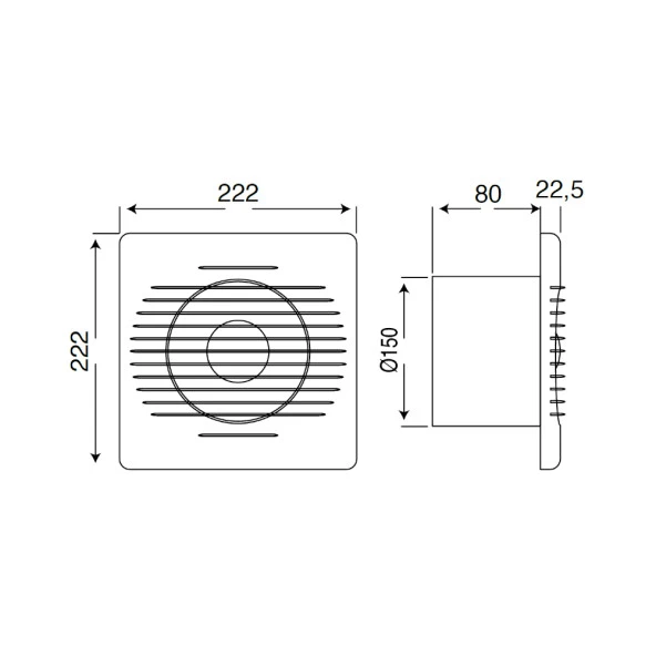 Mutlusan Me-Fan 150 Banyo Tuvalet Aspiratör 001 211 000150 00 00