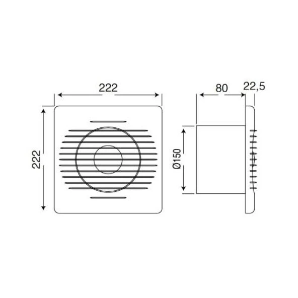 Mutlusan Me-Fan 150 Banyo Tuvalet Aspiratör 001 211 000150 00 00 - 4