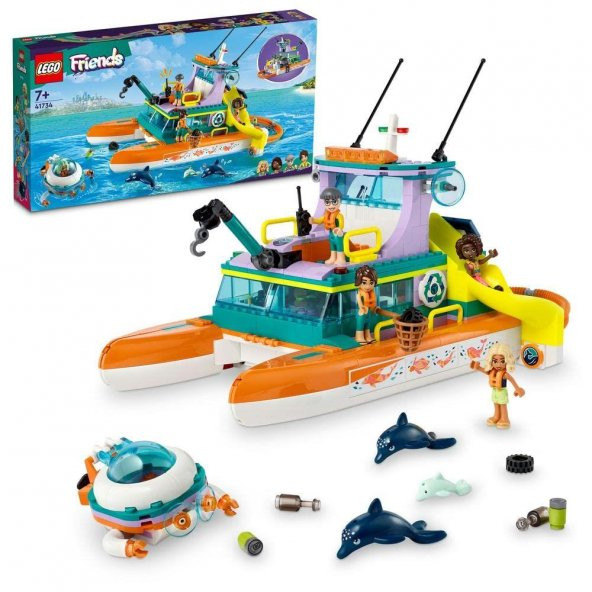 Lego Friends Deniz Kurtarma Teknesi 41734,Deniz Yaşamı Hikayelerini Seven Çocuklar İçin Yaratıcı Oyuncak