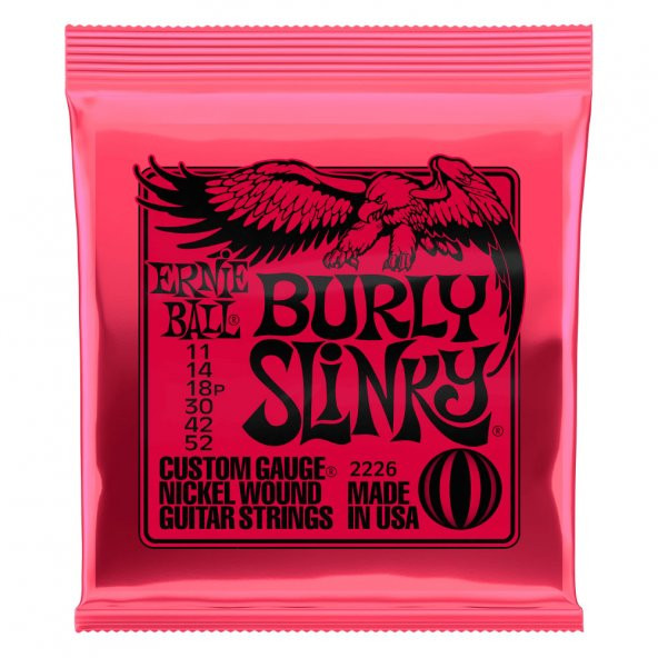 Ernie Ball 2226 Burly Slinky Electric Guitar Strings Elektro Gitar Teli 011-52 - 1