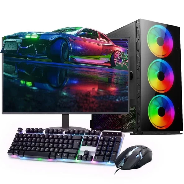 ROGAME RKT660321 INTEL i3 13100F 16GB 240SSD 1TB HDD 4GB GTX1650 24" Mon. Oyun Bilgisayarı