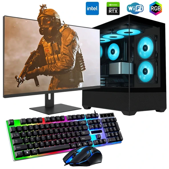 ROGAME RKT660324 INTEL i3 13100F 16GB 240SSD 1TB HDD 12GB RTX3060 24" Mon. Oyun Bilgisayarı ürün görseli