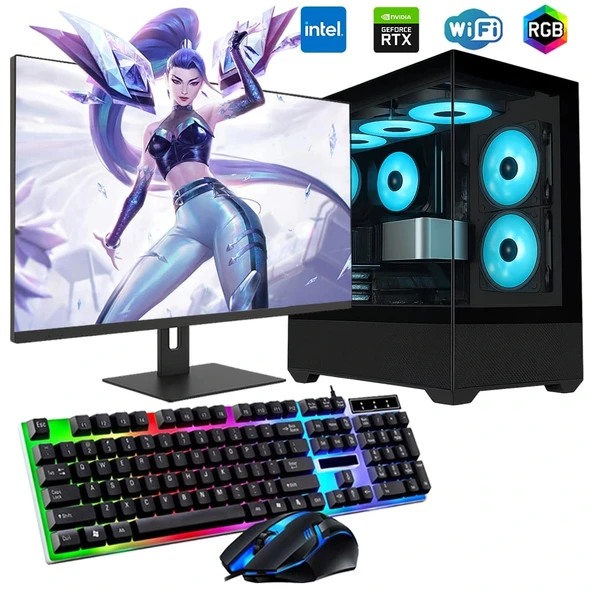 ROGAME RKT660341 INTEL i3 13100F 16GB 240SSD 1TB HDD 8GB RTX3050 24" Mon. Oyun Bilgisayarı ürün görseli