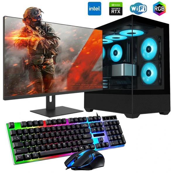 ROGAME RKT660328 INTEL i3 13100F 16GB 240SSD 1TB HDD 12GB RTX3060 27" Mon. Oyun Bilgisayarı ürün görseli