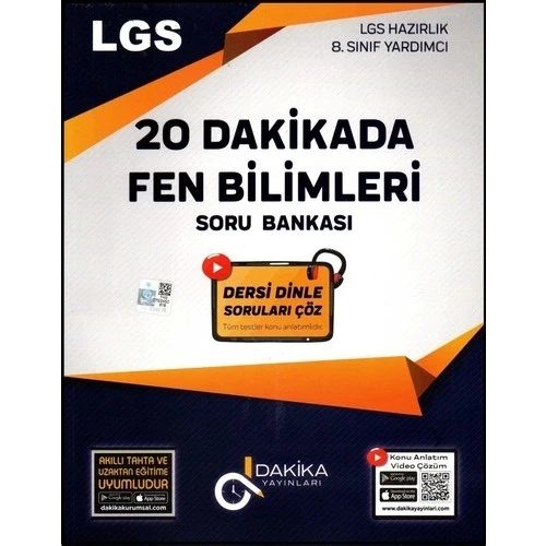 DAKİKA LGS 20 DAKİKADA FEN BİLİMLERİ SORU BANKASI
