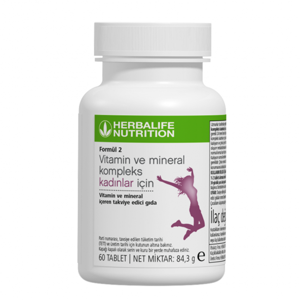 Herbalife F2 Formul 2 Vitamin ve Mineral Kompleks Kadınlar İçin 60 tablet