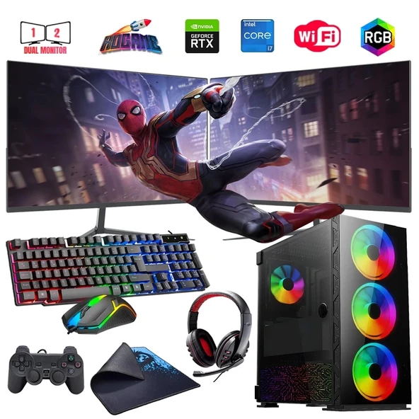 ROGAME RKT660557 INTEL i7 13700F 16GB 1TB M2 12GB RTX3060 Çift 24" Mon. (Gaming SET) ürün görseli