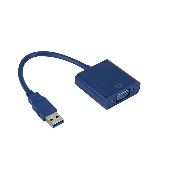 Usb 3.0 to 15 pin vga çevirici dönüştürücü kablo