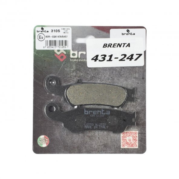 YAMAHA YZ 125 ÖN FREN BALATA BRENTA 2008 VE SONRASI - 1