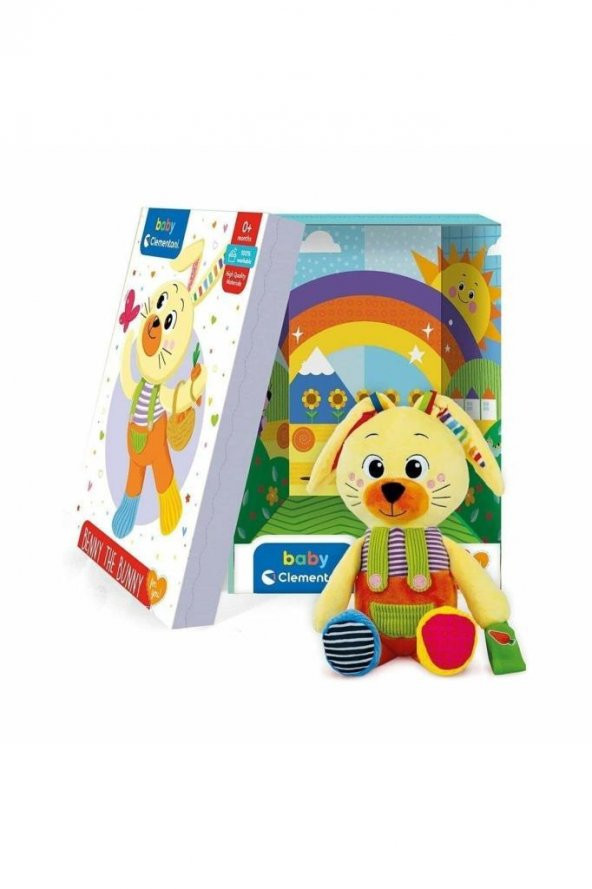 Clementoni Baby Yumuşacık Tavşancık 17760,Bebekler İçin Peluş Tavşan - 3