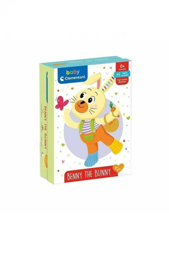Clementoni Baby Yumuşacık Tavşancık 17760,Bebekler İçin Peluş Tavşan - 4
