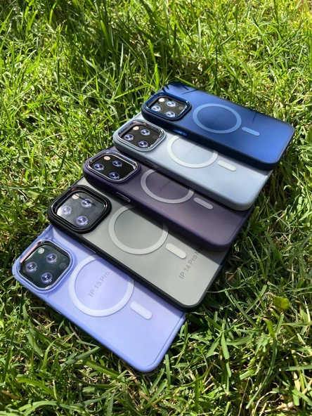 İphone 13 Pro Max Magsafe Mat Krom Telefon Kılıfı - Resim 12