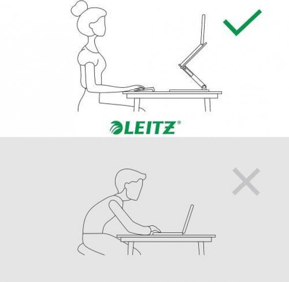 Leitz Ergo Ayarlanabilir Çok Açılı Laptop Standı Beyaz KOD:64240001 - 2