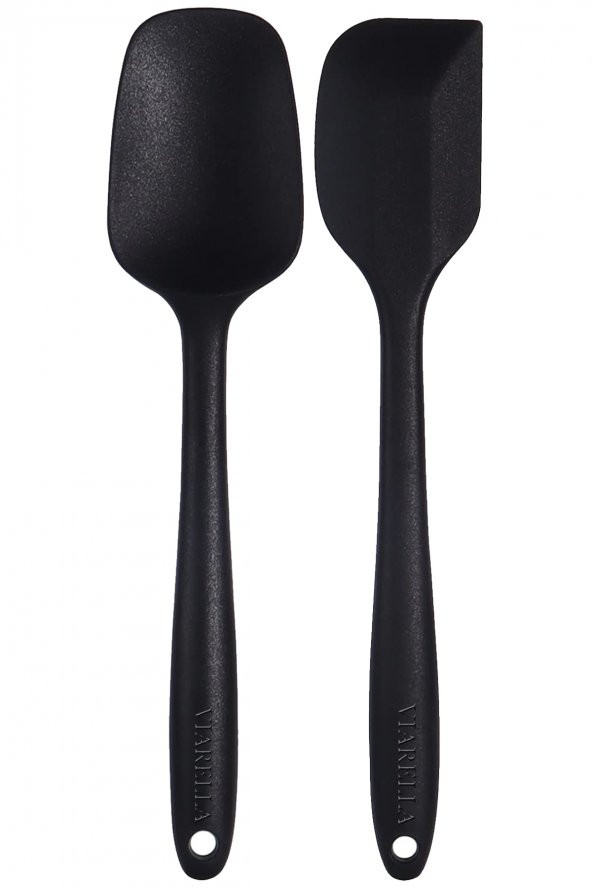 Silikon Kaşık Spatula Seti 6lı Yanmaz Yapışmaz Çizmez Mor-Gri-Siyah - 4