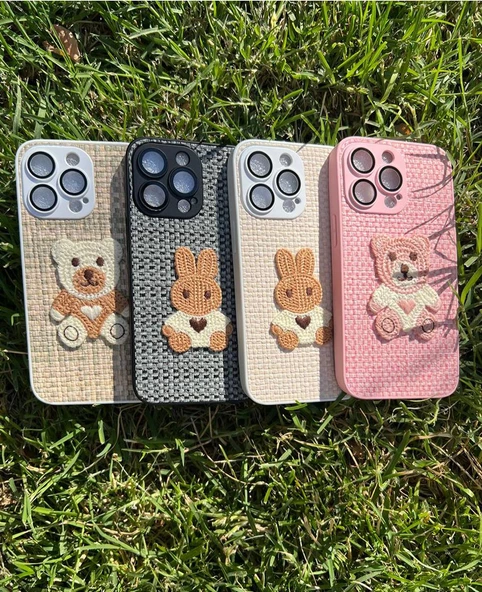 İphone 14 Opus Silikon Nakış Desenli Telefon Kılıfı - 9