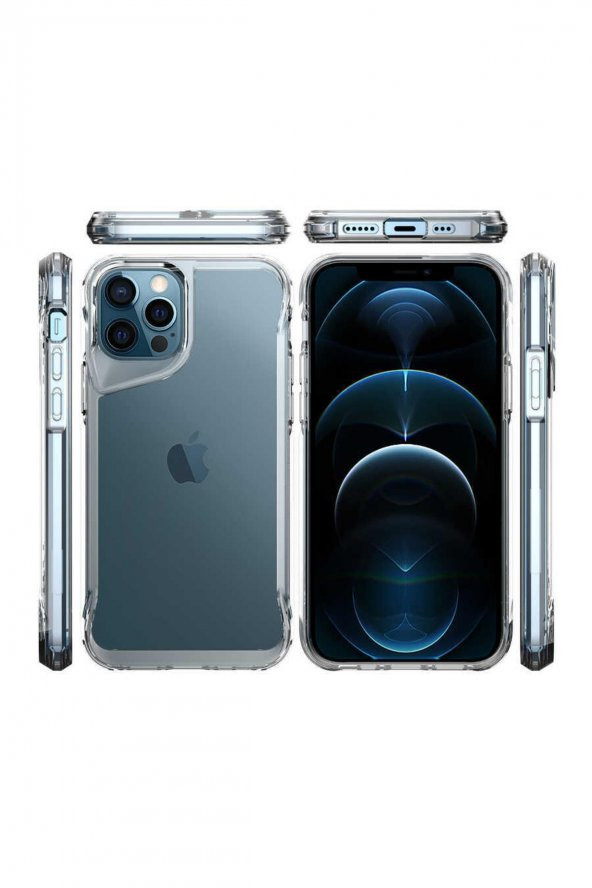 İphone 13 Pro T-Max Şeffaf Silikon Telefon Kılıfı - Resim 2