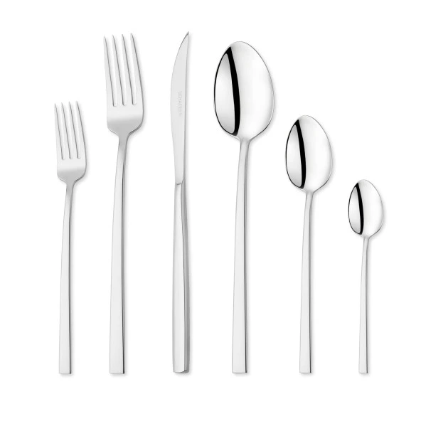 Schafer Hamburg 72 Parça Çatal Kaşık Bıçak Takımı-Gümüş06 - 2