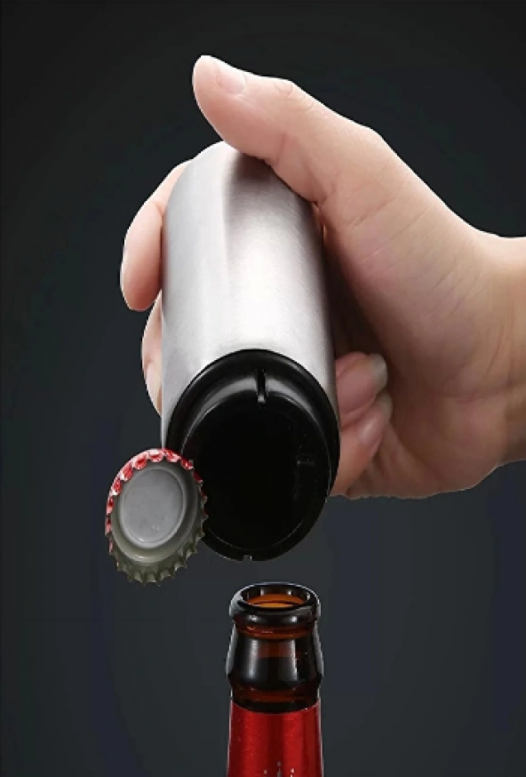 Otomatik & Pratik Şişe Açma Bas Çek Şişe Soda Gazoz Kapağı Açacağı Tirbuşon - 1