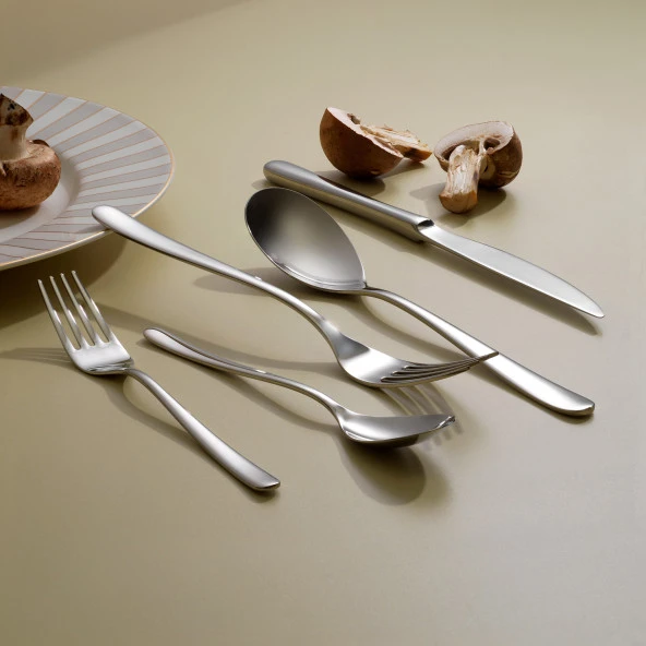 Schafer Hamburg 72 Parça Çatal Kaşık Bıçak Takımı-Gümüş03 - 2