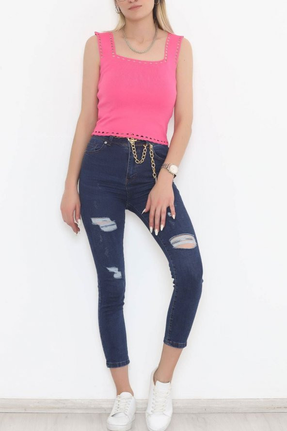 Kare Yaka Delikli Atlet Pembe - 924.1019. - 5