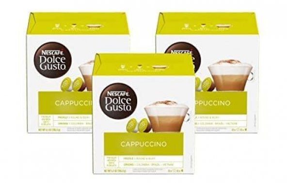 Nescafe Dolce Gusto Cappuccino Kapsül Kahve 16 Adet X 3 Kutu