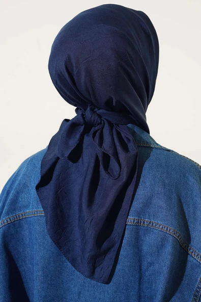 Bambu Kraş Eşarp Lacivert - Resim 3