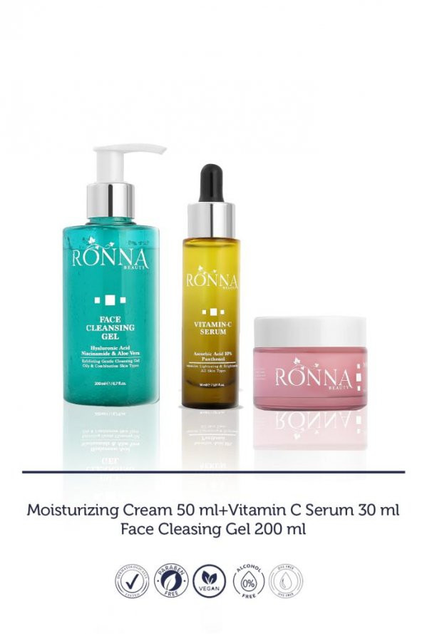 Ronna Beauty Arındırıcı Temizlik Onarımı Ve Yenilemeye Yardımcı Cilt Bakım Seti