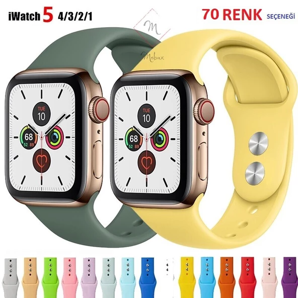 Apple Watch 10 42mm - 38/40/41mm S/M Beden Kordon Silikon Spor Kordon 2/3/4/5/6/se/7/8/9