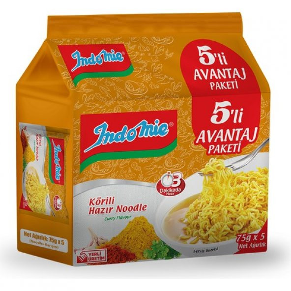 Indomie 5li Paket Körili Noodle - 1