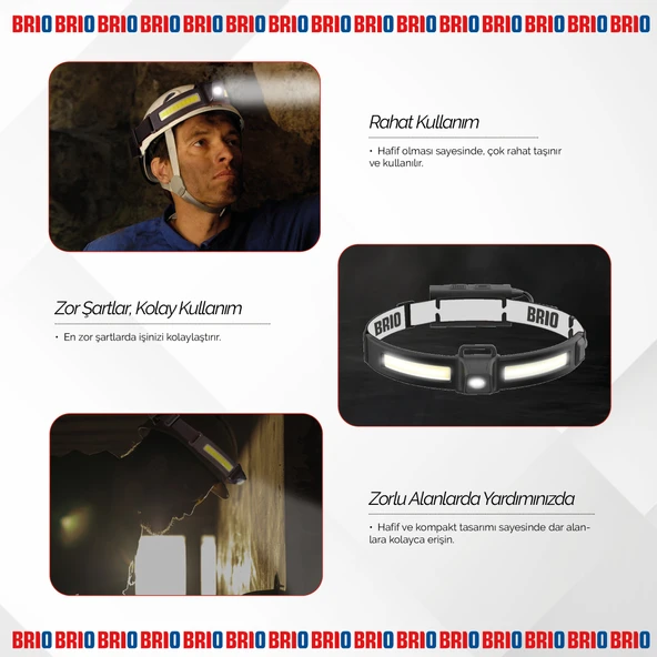 Brio Led Şarjlı İnce Kafa Lambası 45Olm - 4