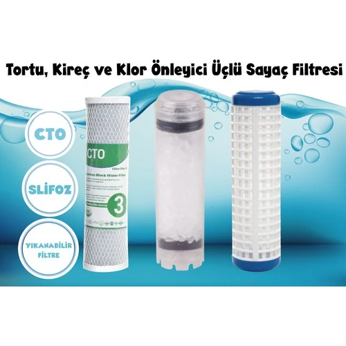 Sulook Şebeke Girişi 3 Aşama Su Arıtma Cİhazı Kireç Klor Küf Pas Tortu Tutcu Sistem - 2