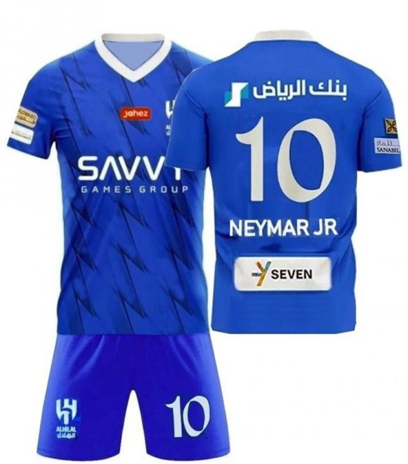 Yeni Neymar Al-hilal  Takımı Erkek Çocuk Forması  Çorap + Bilekik 4 Lü Set