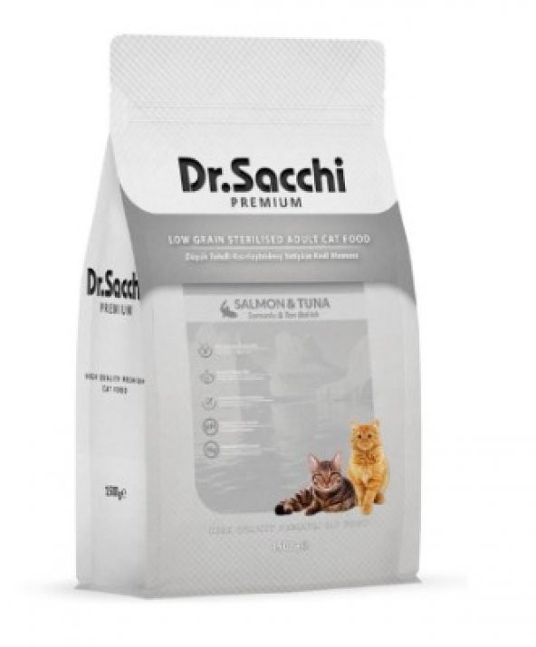 Dr.Sacchi Sterilised Somonlu Kısır Kedi Maması 1.5 Kg