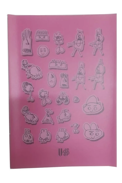 40 Yaprak Kareli Defter Plastik Kapak A-5 1 Adet PP Kapak Küçük Boy Kareli Defter 40 Sayfa A5 Desenli Kapak - 12