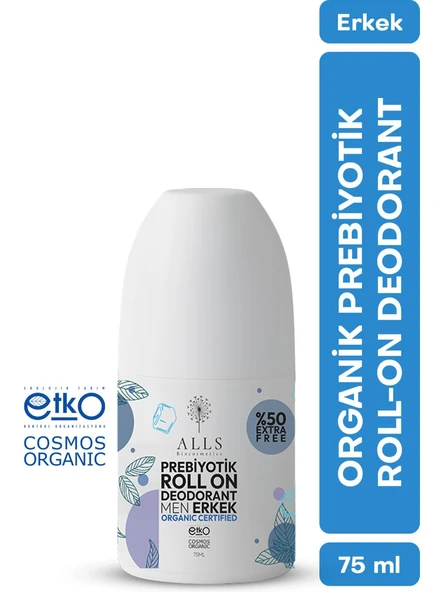 Alls Biocosmetics Organik Prebiyotik Roll on Deodorant 75 ml - Erkekler İçin ürün görseli