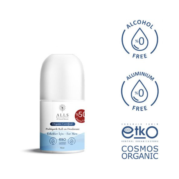 Alls Biocosmetics Organik Prebiyotik Roll on Deodorant 75 ml - Erkekler İçin - 4
