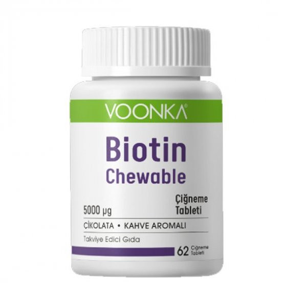 Voonka Biotin Chewable 62 Çiğneme Tableti