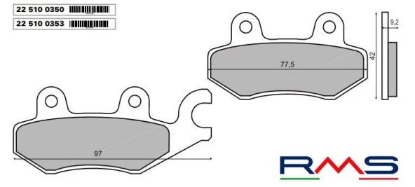 KAWASAKI EX 250 R ARKA FREN BALATA RMS - 2
