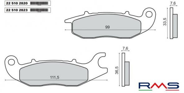 HONDA CBR 125 ÖN FREN BALATA RMS - 2