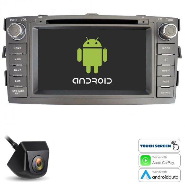 TABLET MULTİMEDYA ANDROID 7 2+32GB CARPLAY TOYOTA AURIS NAVERA NV-AT5