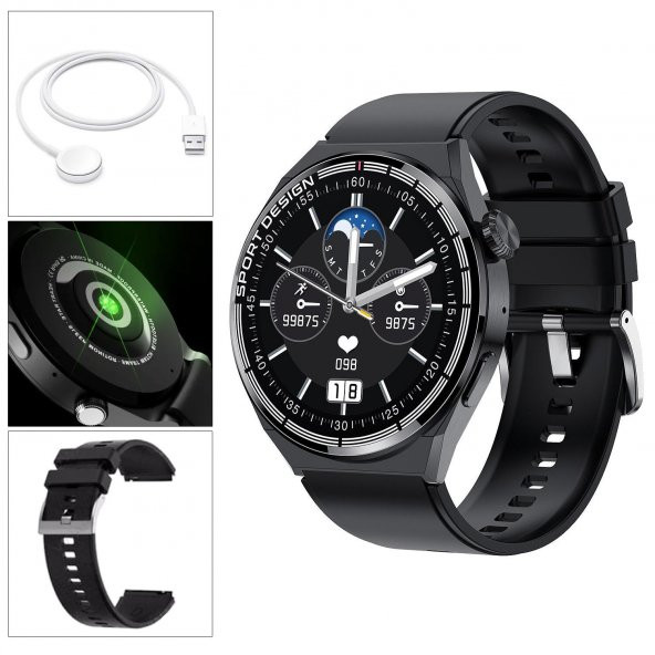Watch Akıllı Saat Ios Androıd Kablosuz Şarj Bluetooth Hw23 Max