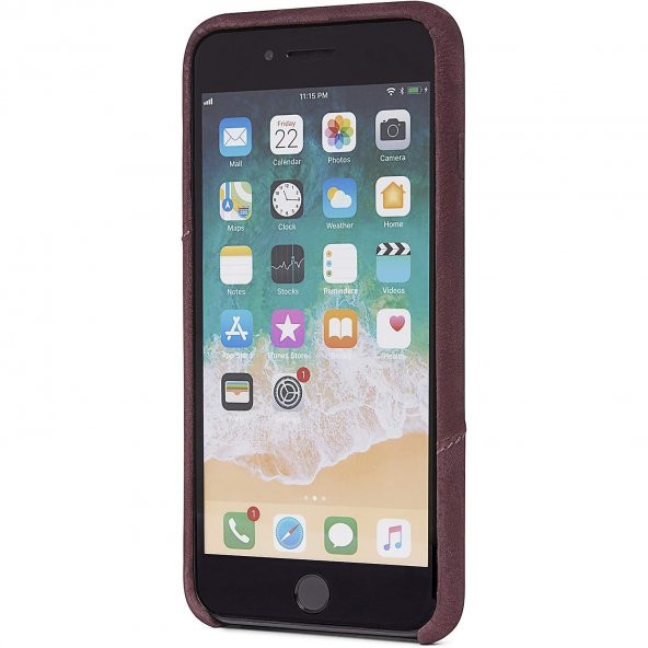 Decoded Apple İphone 7 / İphone 8 Uyumlu Deri Kılıf Koyu Mor - 2