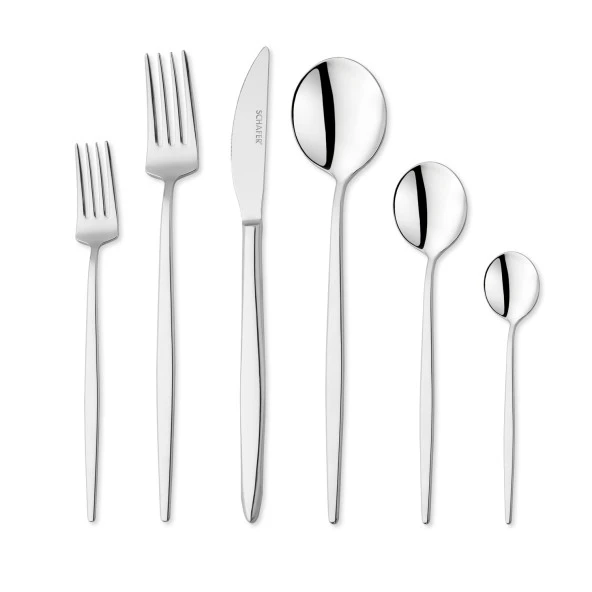Schafer Betta 72 Parça Çatal Kaşık Bıçak Takımı-Gümüş01 - 2