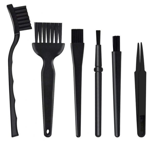 Antistatik Fırça Seti 6 Parça 5 Fırça 1 Cımbız Plastik - 2