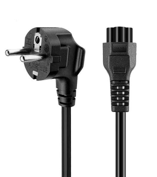 Laptop Adaptör Güç Kablosu 1.2 Mt Yonca Başlık Power Kablo Notebook Şarj Adaptörü İçin - 2