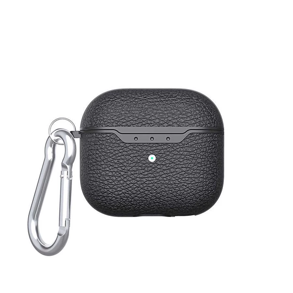 Smcase Apple Airpods 3. Nesil Kılıf Deri Görünümlü Silikon A03