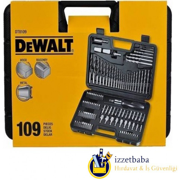 Dewalt DT0109 109 Parça Delme ve Vidalama Aksesuar Seti